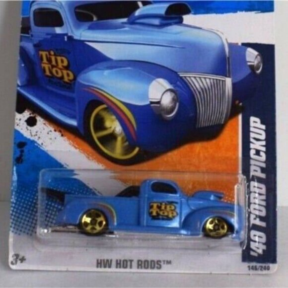 2011 Hot Wheels Racing Circuit '40 Ford Pickup Tip Top 8/10 1:64 Blue NEW! - Picture 9 of 10